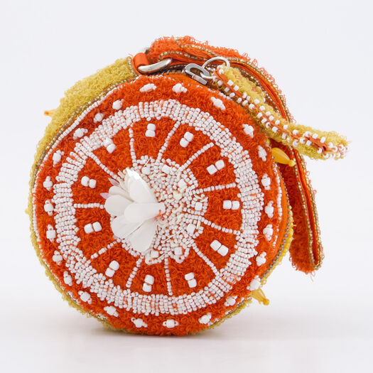 Orange Beaded Bag | TK Maxx