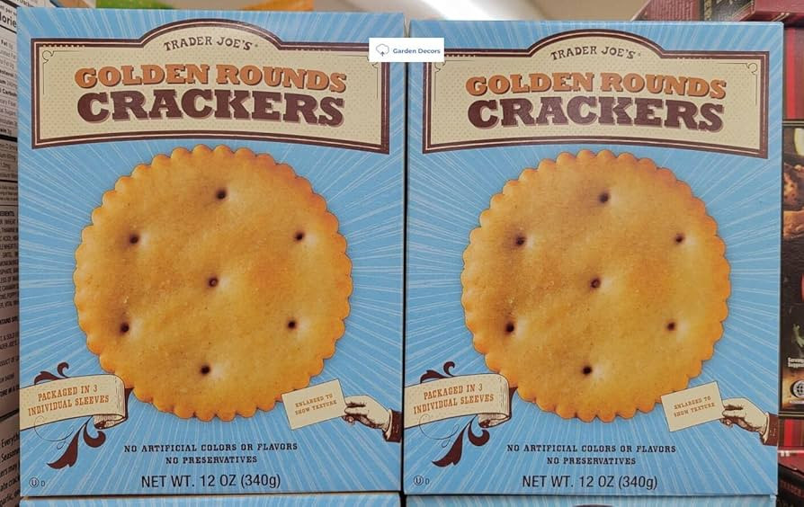 Trader Joe’s Golden Rounds Crackers Packed in 3 Individual Sleeves 12oz 340g (Two Boxes) | Amazon (US)