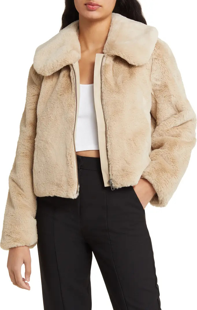 Zip Front Faux Fur Jacket | Nordstrom