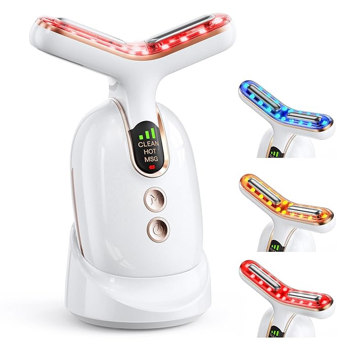 Red Light Therapy for Face, 3 Mode Face Massager Tool with Heating Vibration for Skin Care, Wrink... | Amazon (US)