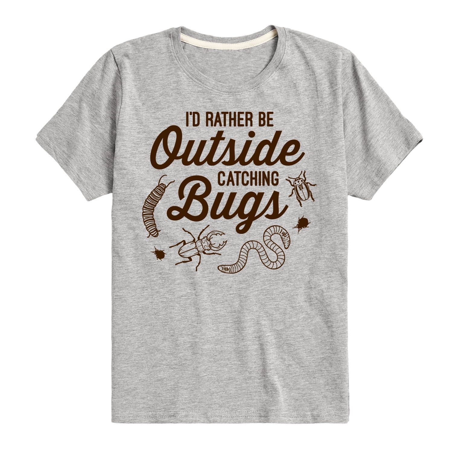 Instant Message - Rather Be Outside Catching Bugs - Toddler & Youth Short Sleeve Graphic T-Shirt | Walmart (US)