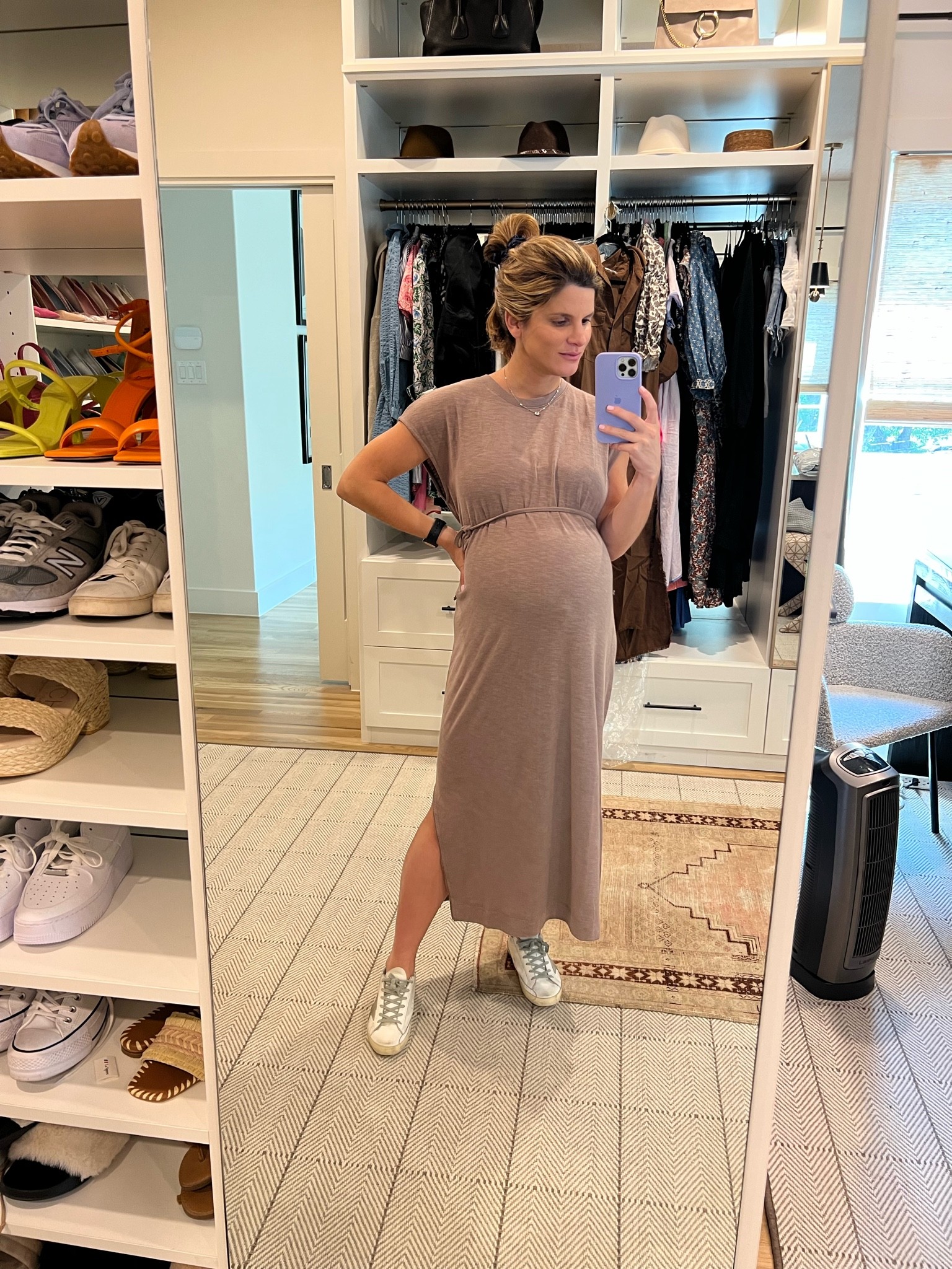 Fall bump friendly dress (wearing size S)