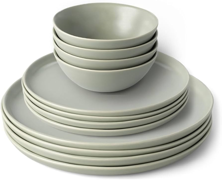 Fable Dinnerware Set - Includes 4 Each of The Dinner Plates, The Salad Plates, and The Breakfast ... | Amazon (US)