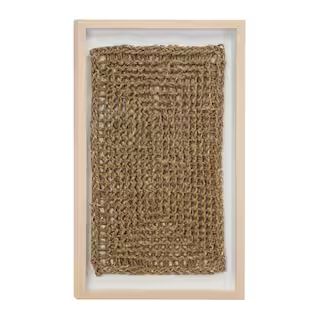 Litton Lane Abstract Braided and Chain Linked Rope and Wood Wall Art 47834 - The Home Depot | The Home Depot