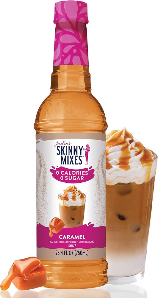 Jordan's Skinny Syrups Sugar Free Coffee Syrup, Caramel Flavor Drink Mix, Zero Calorie Flavoring ... | Amazon (US)