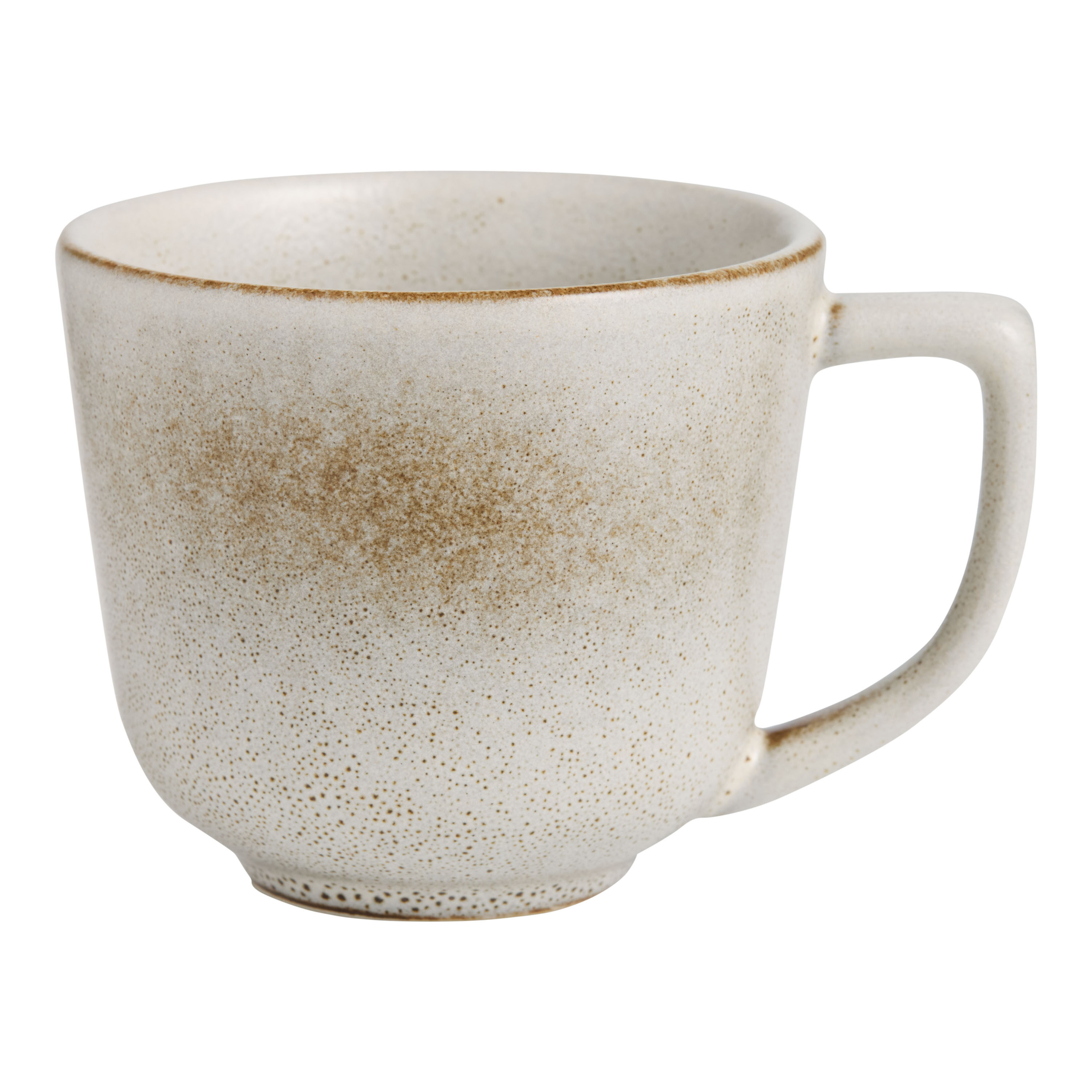 Vita Ivory And Brown Reactive Glaze Espresso Mug | World Market