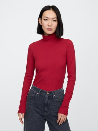 Ribbed Turtleneck T-Shirt | Gap Factory