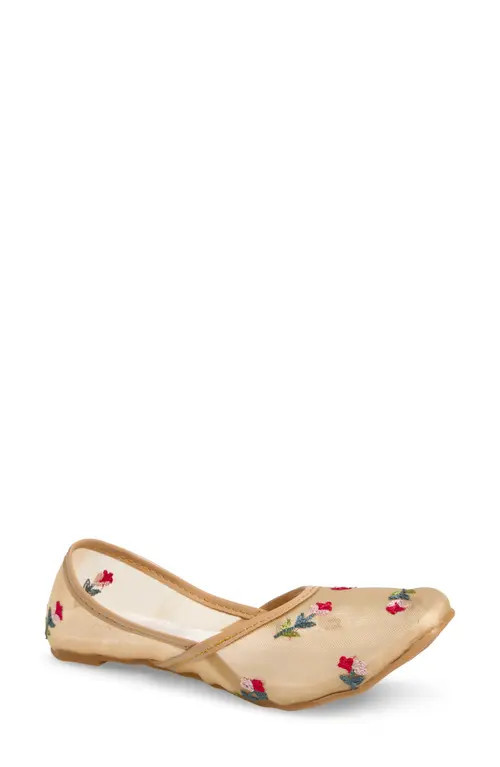 FUCHSIA Lily Mesh Flat in Light Beige at Nordstrom, Size 10 | Nordstrom
