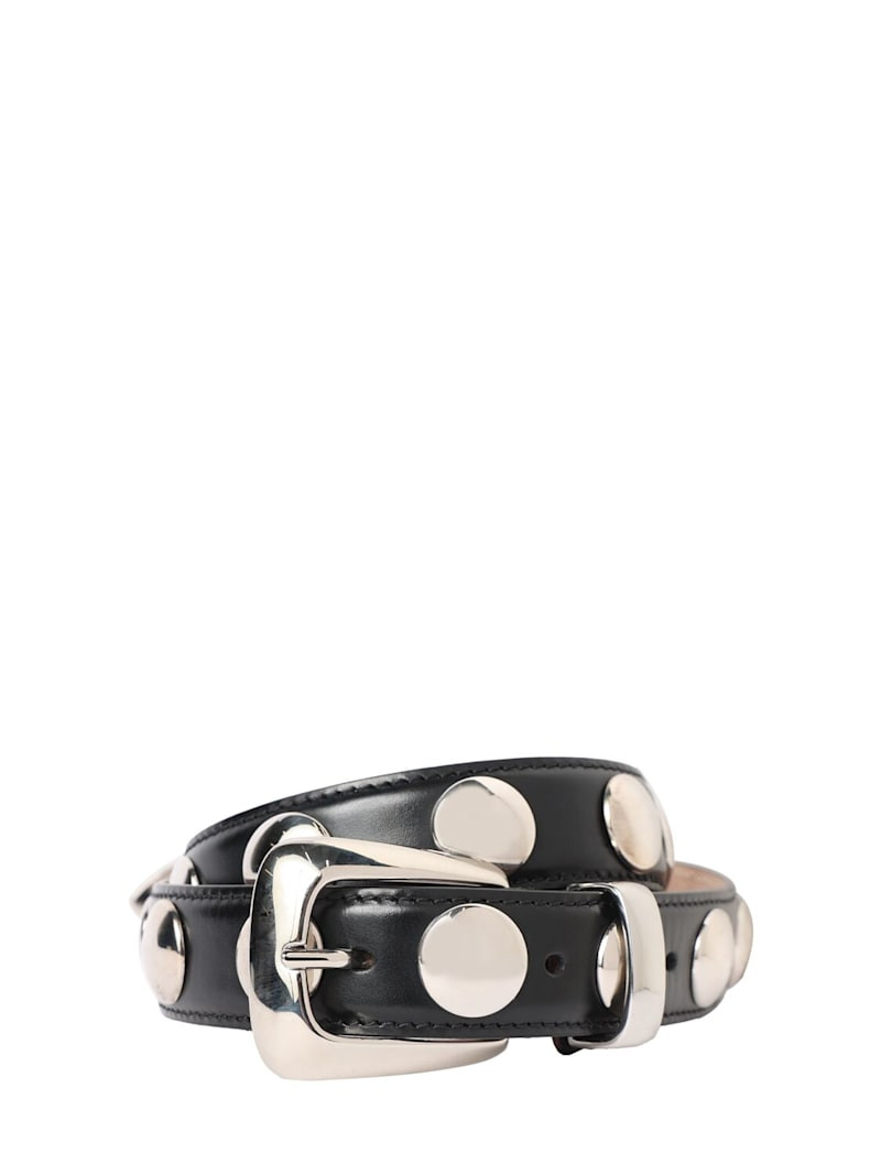 3cm Benny leather & studs belt | Luisaviaroma