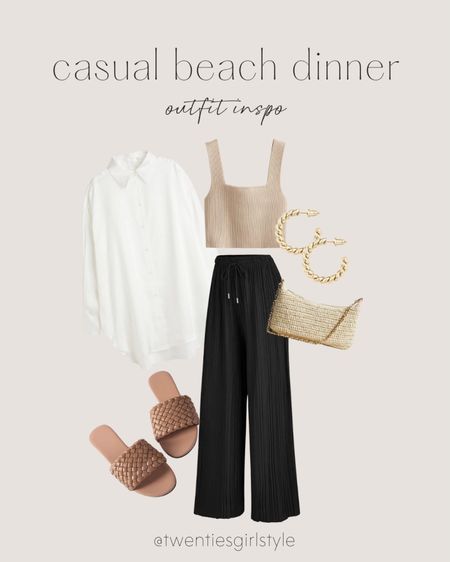 Casual beach dinner outfit inspo☀️

#LTKstyletip #LTKunder100