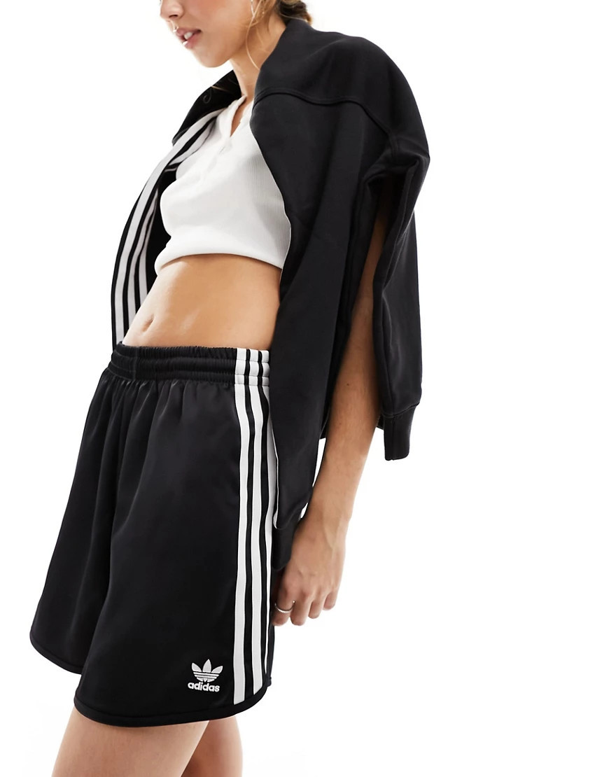 adidas Originals three stripe sprinter shorts in black | ASOS (Global)