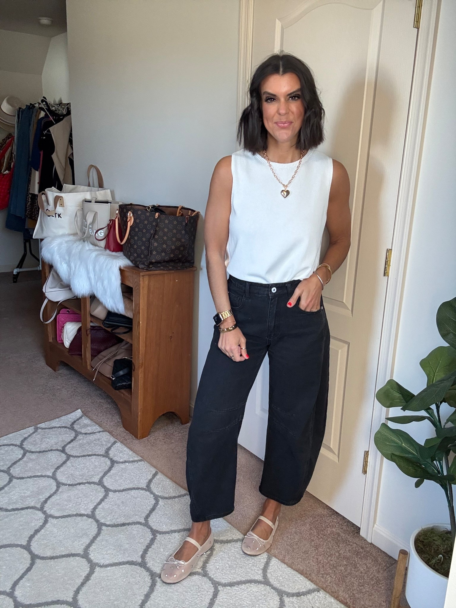 Size small in tank and jeans 

#LTKSeasonal