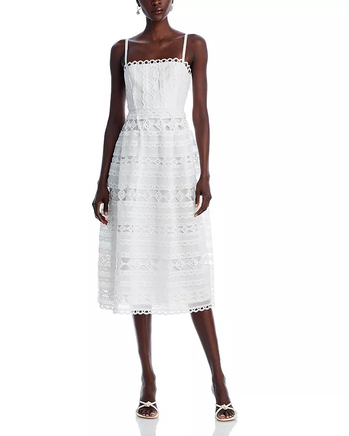 Lace Inset Midi Dress - 100% Exclusive | Bloomingdale's (US)