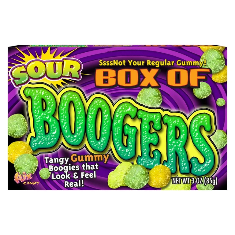 Flix Candy Halloween, Sour Boogers, Assorted Flavors Gummy, 3oz Box - Walmart.com | Walmart (US)