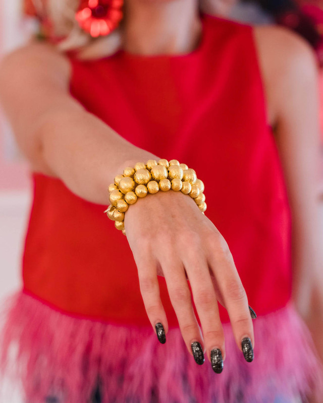 Georgia - Gold Beaded Bracelet Set - 2 - 10MM and  1- 14MM | Lisi Lerch Inc