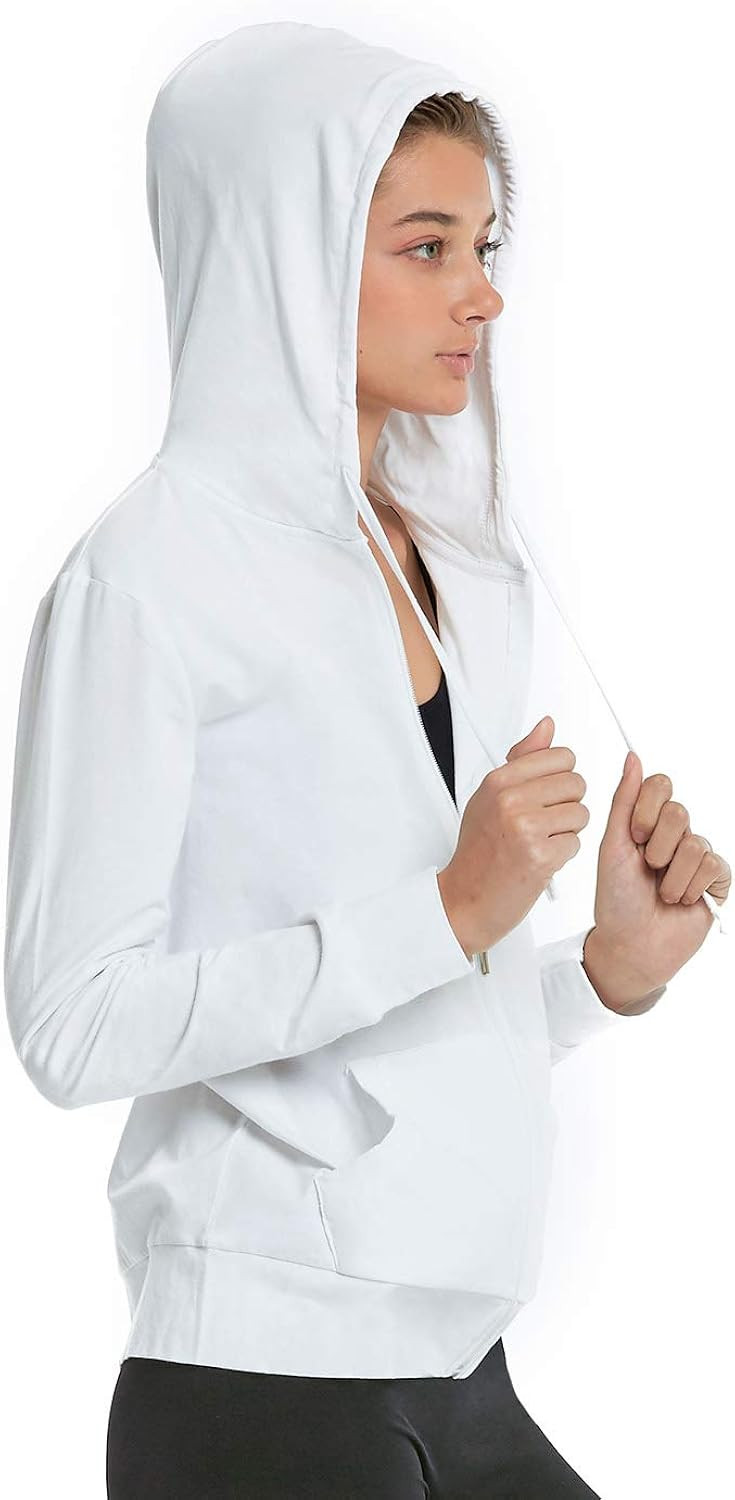 Women's Zip Up Cotton Light Hoodie Jacket | Amazon (US)