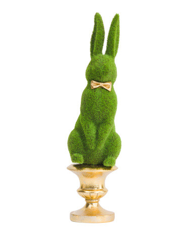 13in Faux Moss Rabbit On Pedestal | Pillows & Decor | Marshalls | Marshalls