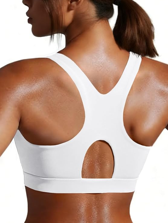 Aoysky Womens Racerback Sports Bras Padded Workout Low Impact Scoop Neck Yoga Top Wireless Athlet... | Amazon (US)