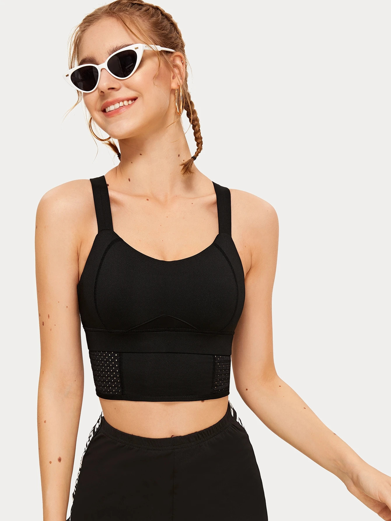 Cut-out Back Longline Sports Bra | SHEIN