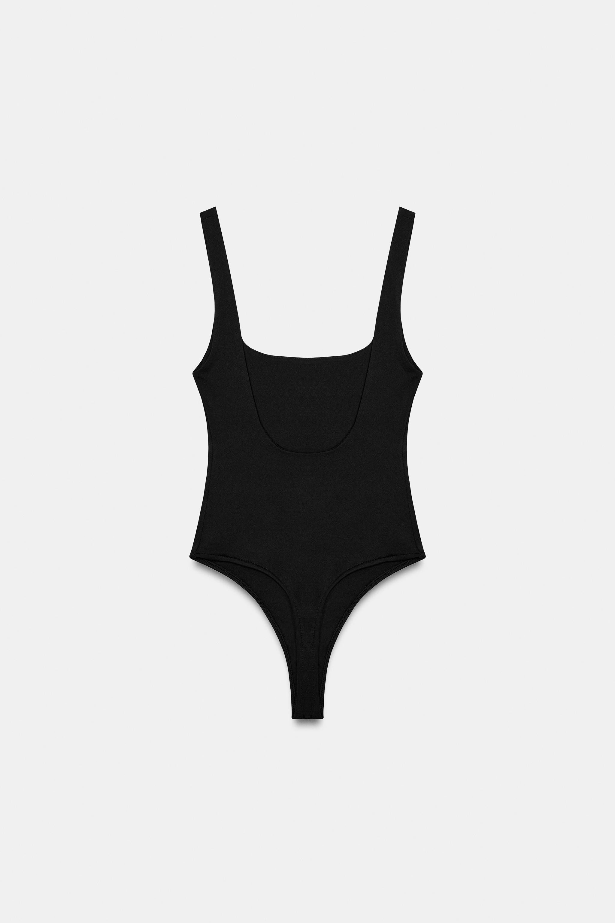 SQUARE NECK STRETCH BODYSUIT | Zara US