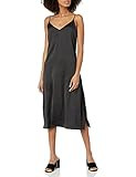 The Drop Women's Ana Silky V-Neck Midi Slip Dress Dress, -Black, XXS | Amazon (US)