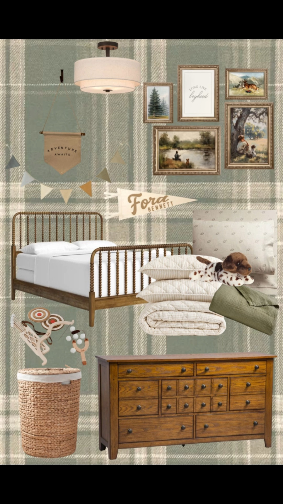 This vintage boys bedroom is all about creating a space that feels collected, cozy, and full of character without feeling overly themed.

I leaned into warm wood tones, soft neutrals, and a few vintage-inspired pieces to give it that timeless feel. The layered bedding, subtle patterns, and classic decor details help bring in that sense of warmth while still keeping everything calm and cohesive.

It’s one of those spaces that feels thoughtful and lived-in, but still simple enough to grow with over time. 

Everything is linked below for easy shopping.

#LTKHome #LTKKids