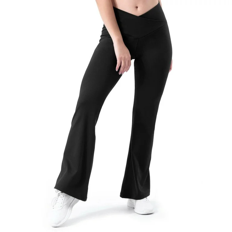 Athletic Works Women's Active Crossover Waist Flare Legging | Walmart (US)