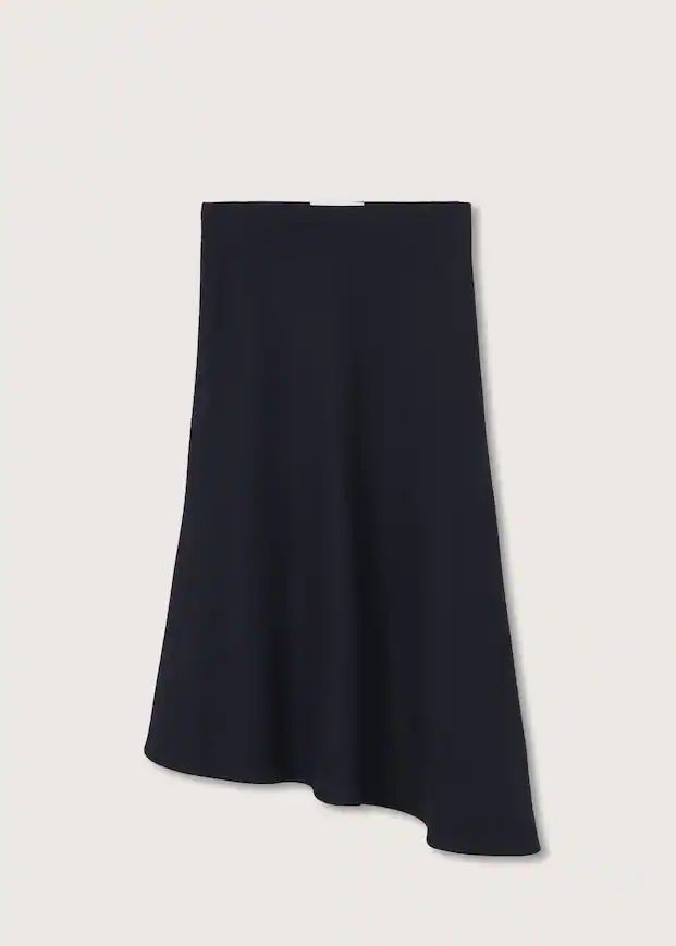 Asymmetric wool skirt | MANGO (US)