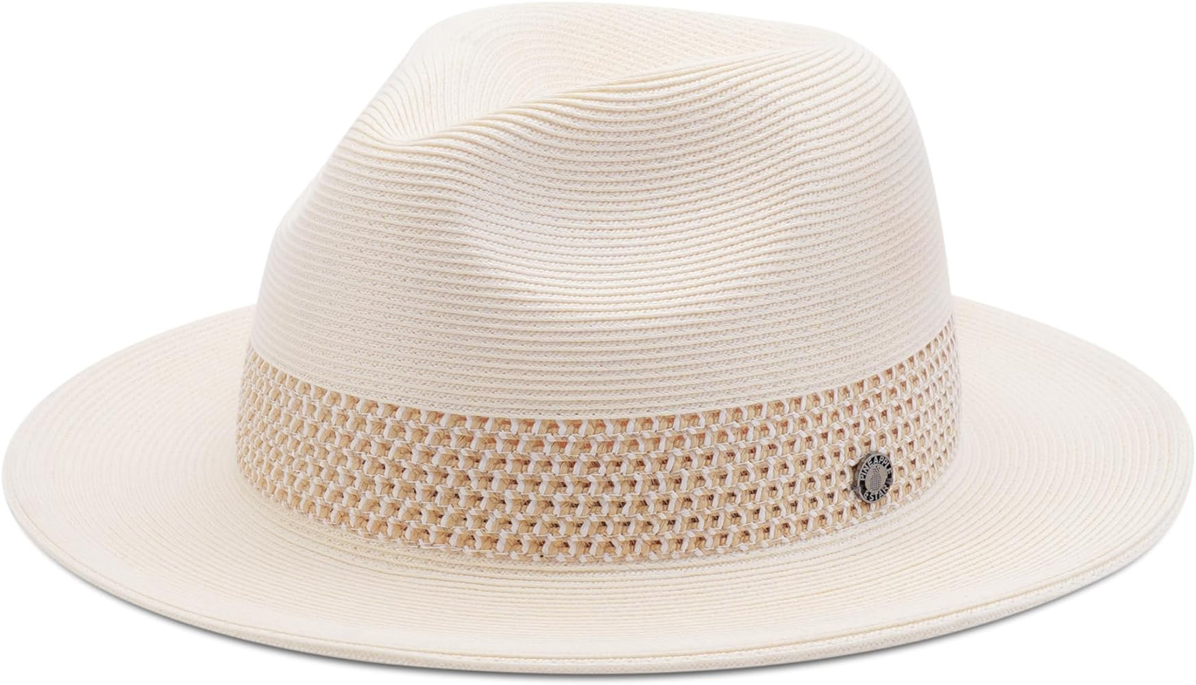 Pineapple&Star Sun Straw Fedora Beach Hat Fine Braid UPF50+ for Unisex | Amazon (US)