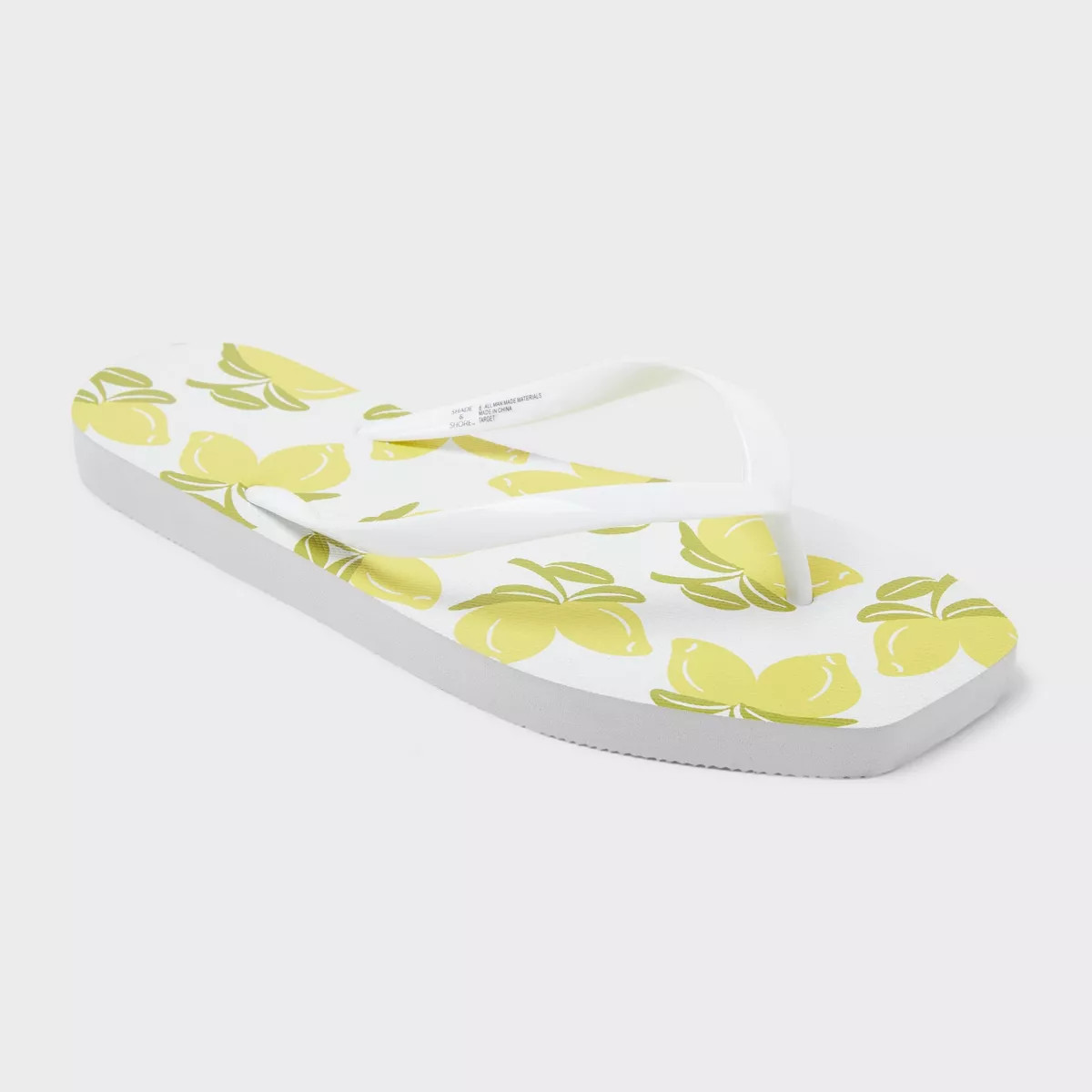 Women's Palmer Lemon Square Toe Flip Flops - Shade & Shore™ Yellow | Target