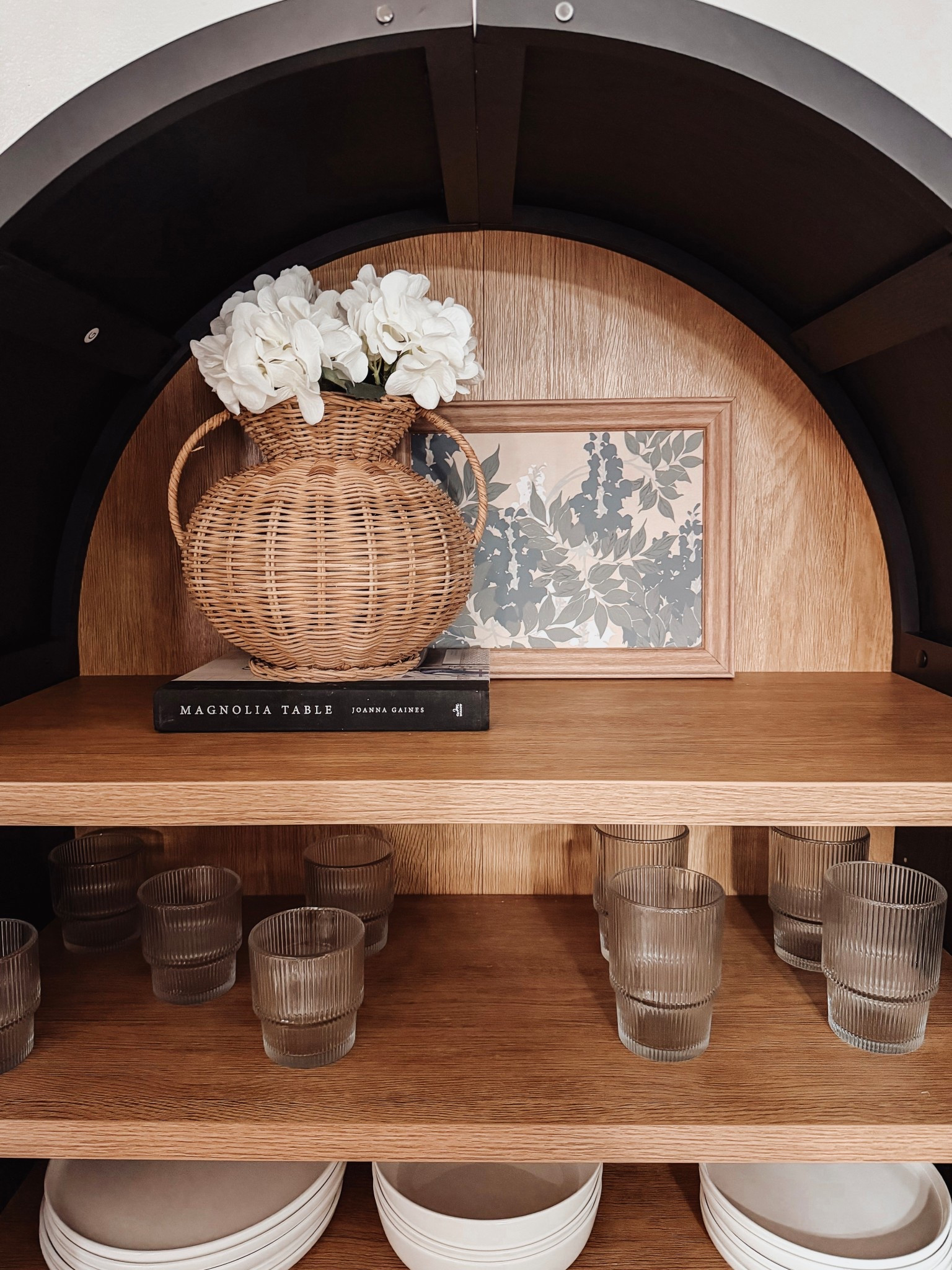 Added this wicker basket and wall art to the dining room cabinet . Kept it simple . Added similar baskets . 

#LTKHome