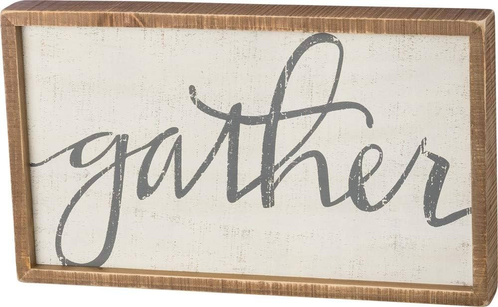 Primitives by Kathy 37621 Distressed Inset Box Sign, Gather | Amazon (US)
