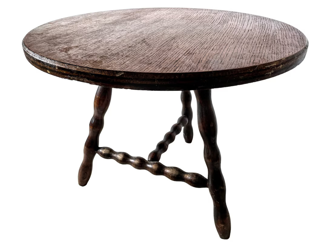 Vintage French Small Low Table Plinth Wooden Wood Side Stand Flower Pot Ornament Display Shelf Bo... | Etsy (US)