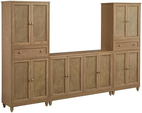 Crosley Furniture Katia 3-Piece Traditional Rattan Sideboard Buffet Cabinet and Kitchen Storage P... | Amazon (US)