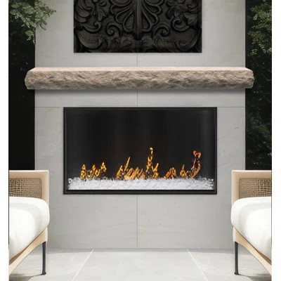 Natural Cut Stone Edge Non-Combustible Mantel Shelf | Wayfair North America