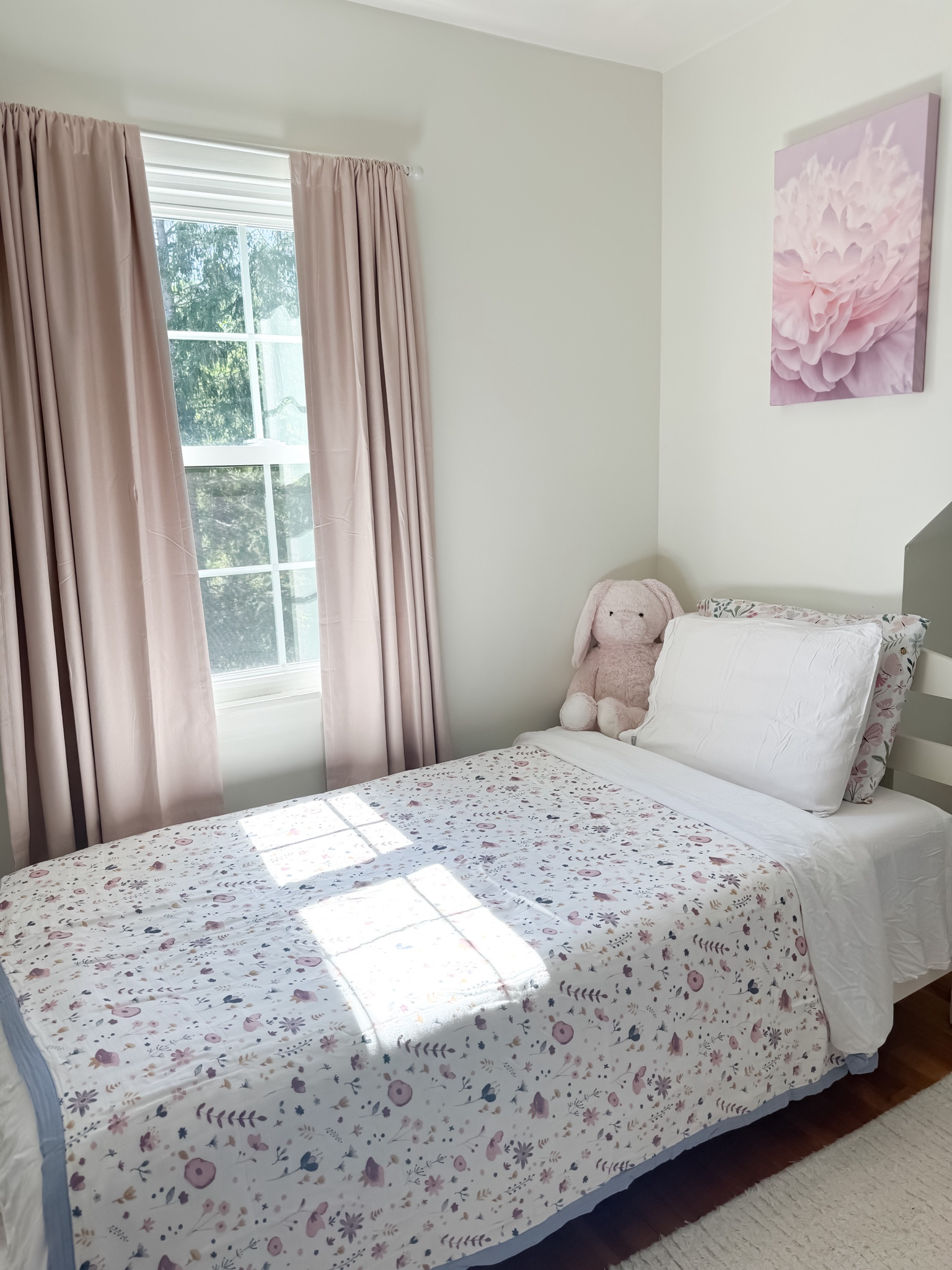 Girls room bedding with a pretty floral quilt 

#LTKBaby #LTKFamily #LTKKids
