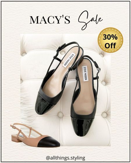 Love Slingback Ballet Flats for Spring.  Currently 30% Off at Macy’s with Code: VIP 🌸

Steve Madden Belinda slingback, Spring Outfit, Work Outfit, Spring shoes, cap toe slingback ballet flats 

#LTKSeasonal #LTKsalealert #LTKshoecrush