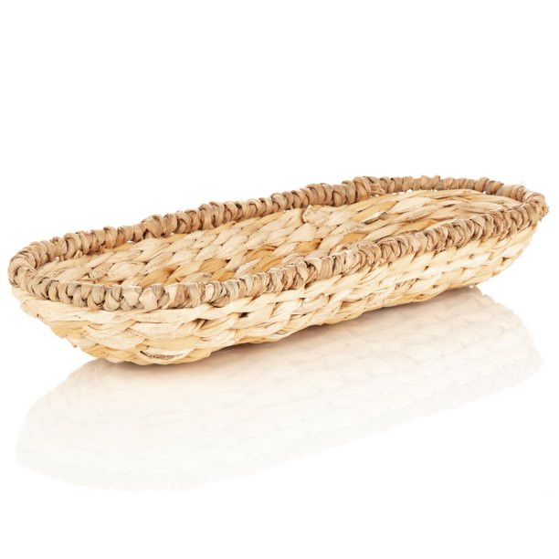 Decorative 18"x7" Rectangle Natural Woven Tray | Walmart (US)