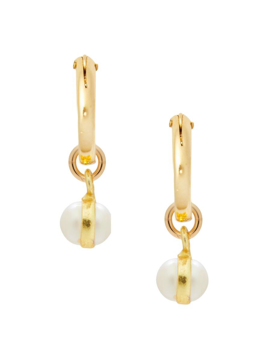 Wendy Gold Fill & Pearl Huggie Hoops | Saks Fifth Avenue