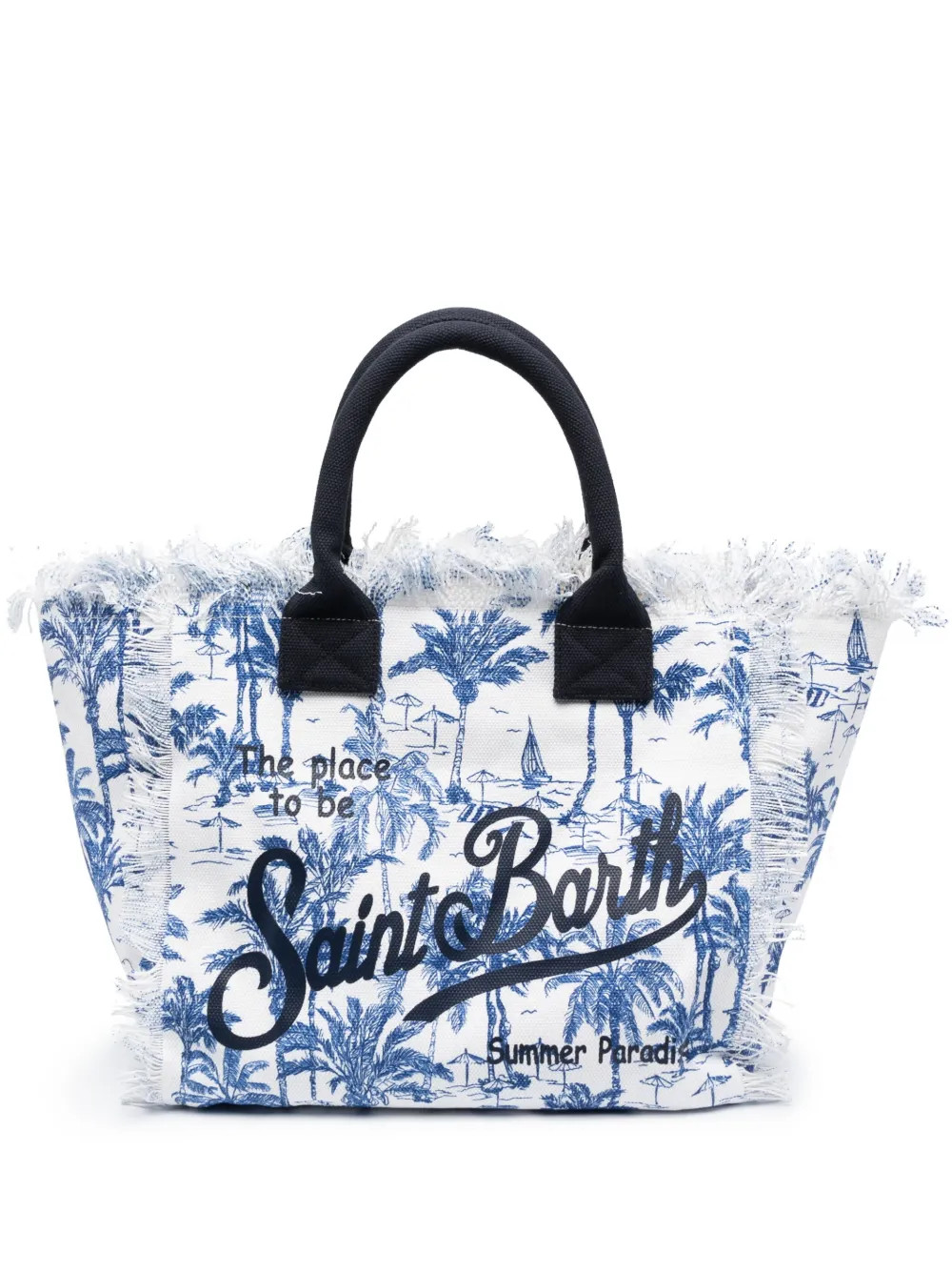 MC2 Saint Barth Vanity beach-print Cotton Beach Bag - Farfetch | Farfetch Global