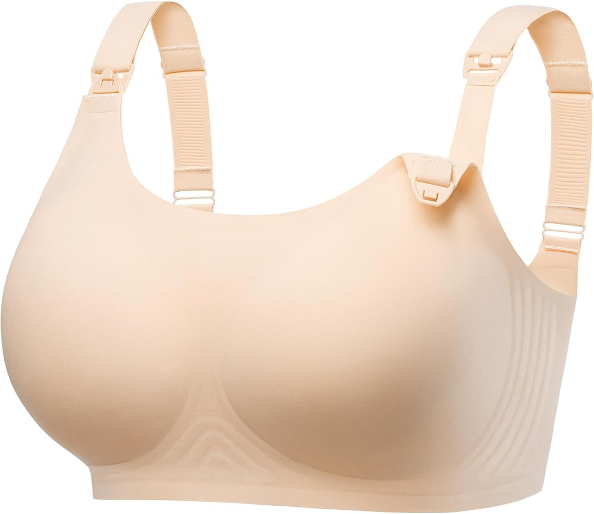 Angelhood Seamless Nursing Bra for Women Wire Free Full Coverage Nursing Bra T-Shirt Bra with Extra Extender | Amazon (US)