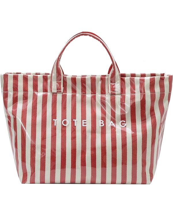 PVC Tote Bag for Women Large Plastic Clear Waterproof Bags Purses Handbags for Work Beach Birthda... | Amazon (US)