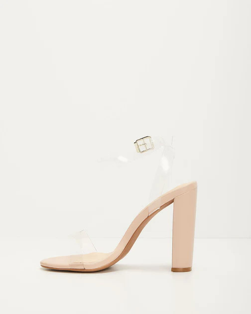 Sera Clear Strap Heels - Nude | VICI