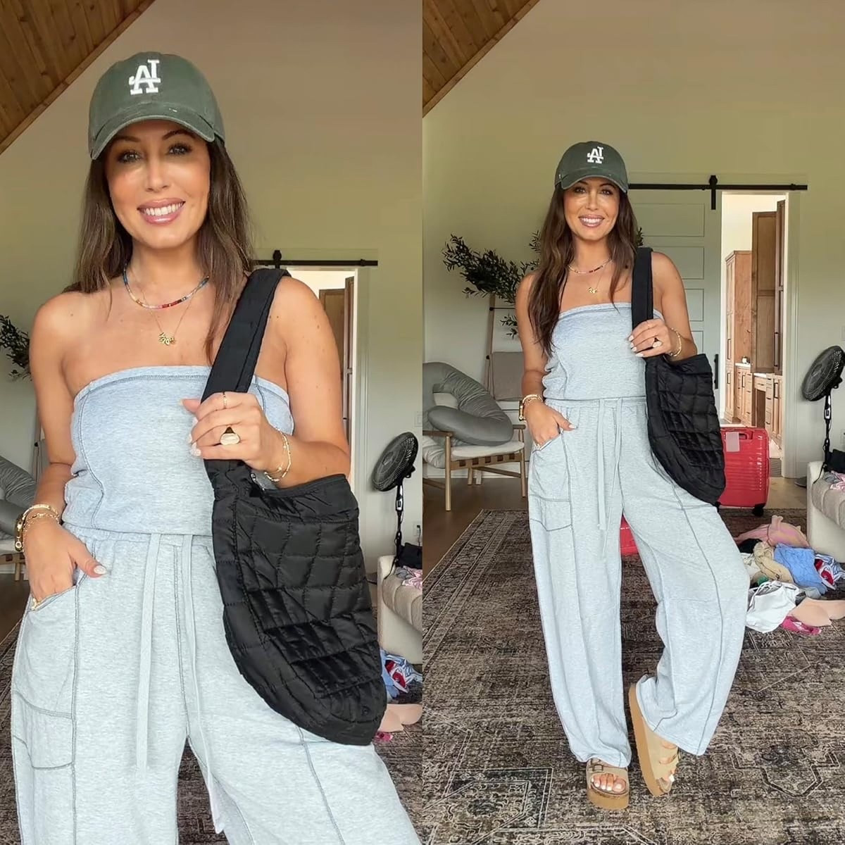 Super comfy and cute jumpsuit! Perfect for a cute everyday look🌸🩷 

for reference I’m 5’4” 148lbs and I’m in a size small

#LTKgrwm #LTKmomlife #LTKootd