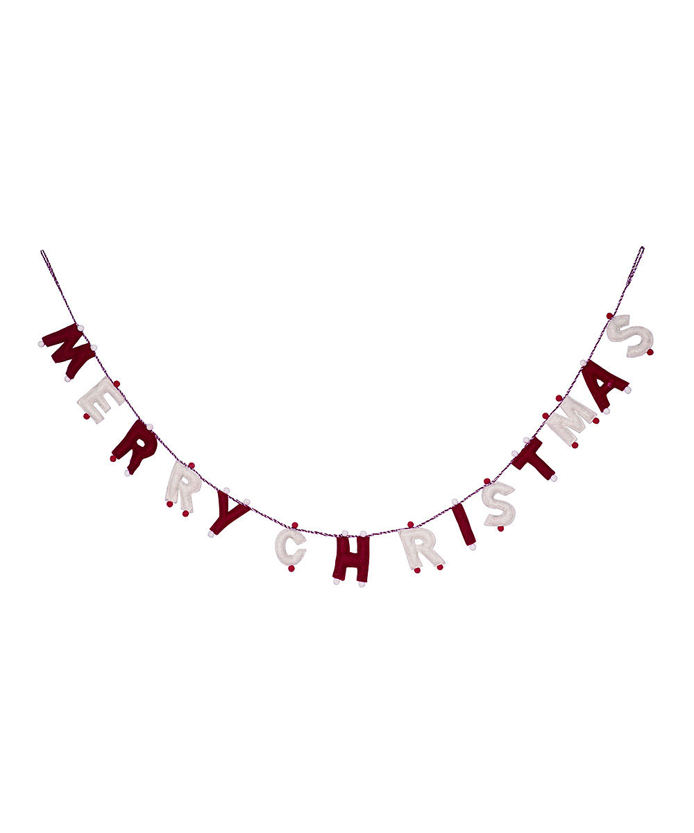 Transpac Decorative Figurines - Red & White 'Merry Christmas' Garland | Zulily
