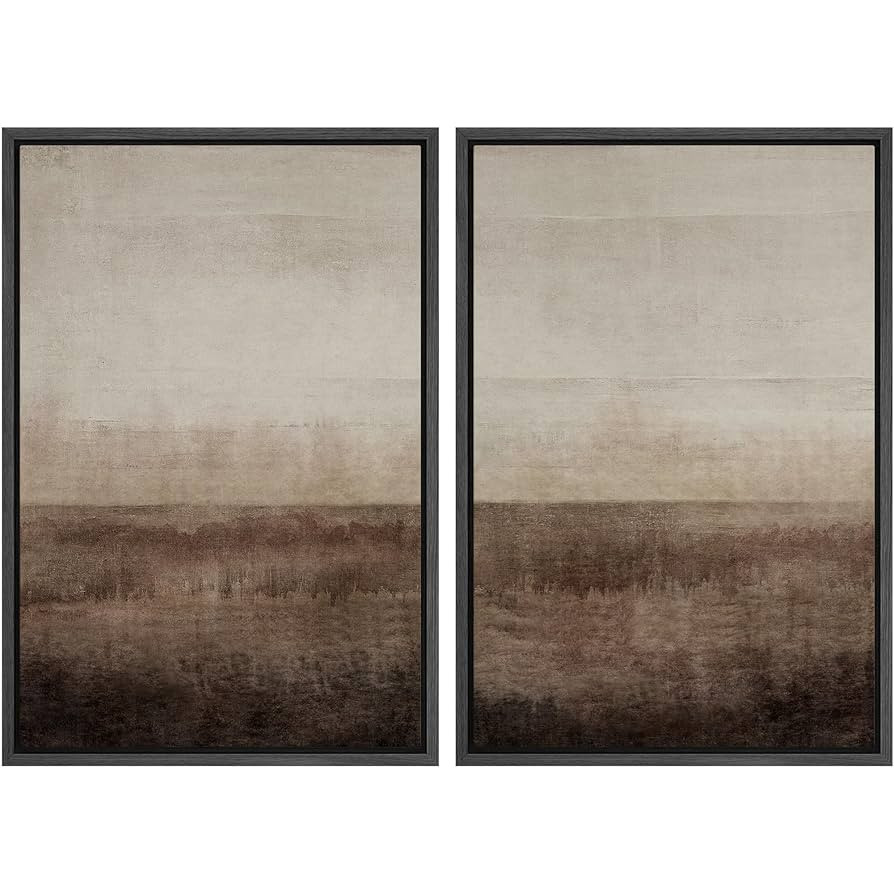 MUDECOR Framed Canvas Print Wall Art Set Earthen Layers Abstract Earth Tone Illustrations Modern ... | Amazon (US)