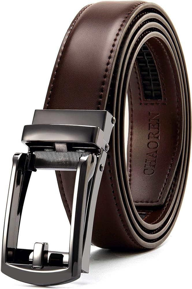 CHAOREN Mens Dress Belt - Ratchet Belt Leather 1 1/4" Comfort Click - Perfect Companion to Mens D... | Amazon (US)