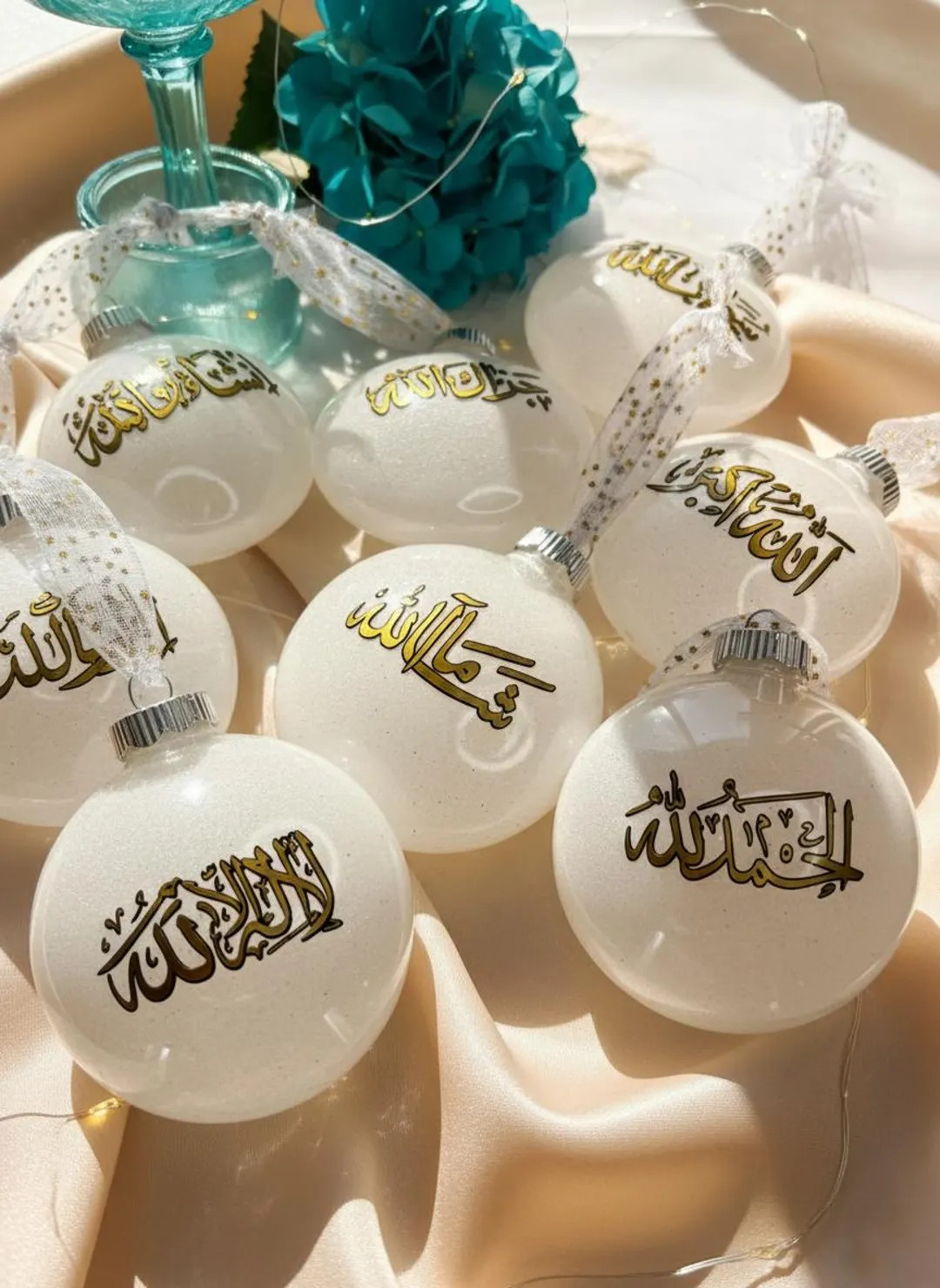 Islamic 4" Ornaments, Islamic Glitter Decor, Eid Gift - Etsy | Etsy (US)