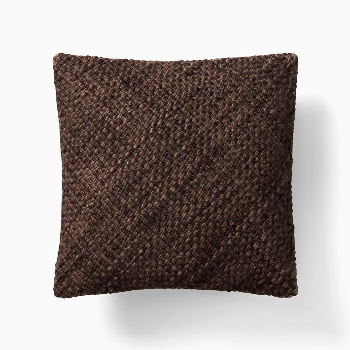 Heathered Basketweave Wool Pillow Cover | West Elm (US)