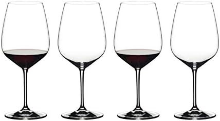 Riedel 6409/0 Heart to Heart Crystal Cabernet Sauvignon Red Wine Glass (4 Pack) | Amazon (US)